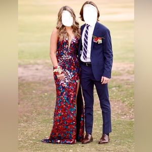 Sherri Hill Mirrored Prom Dress